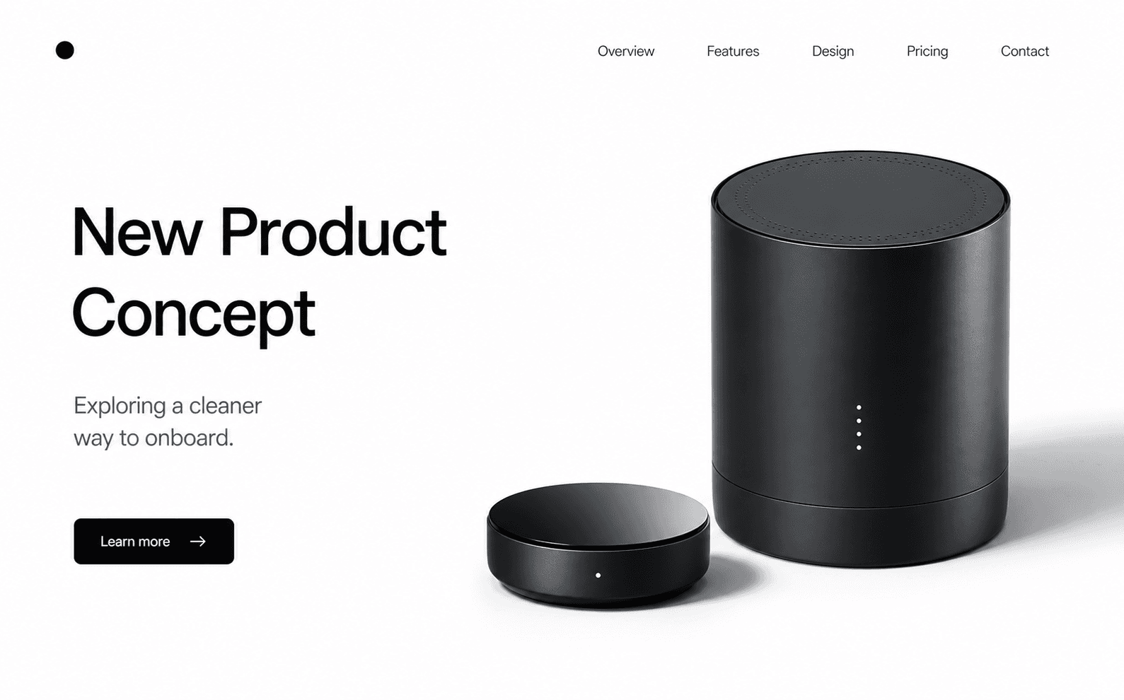 Minimal product concept HTML artifact preview